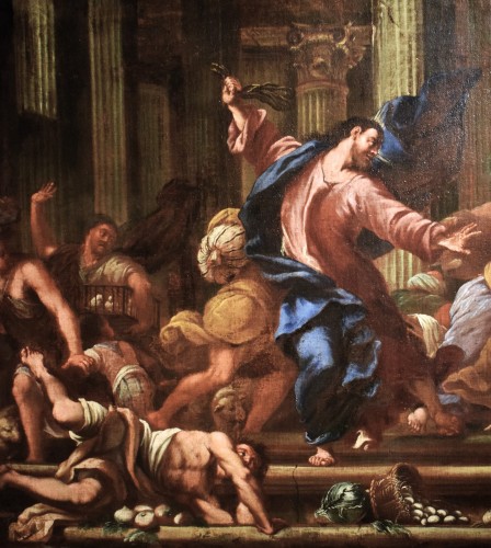 Jésus chasse les marchands du temple - Francesco Solimena (1657-1747) atelier - Romano Ischia